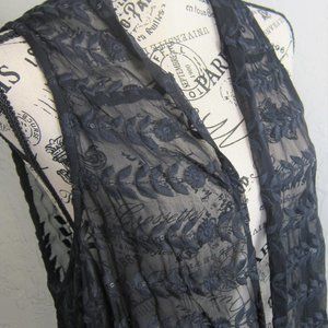 SIVANA Long Black Ruana - NWOT